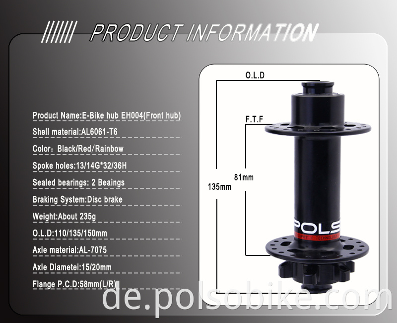  front hub axle 20mm